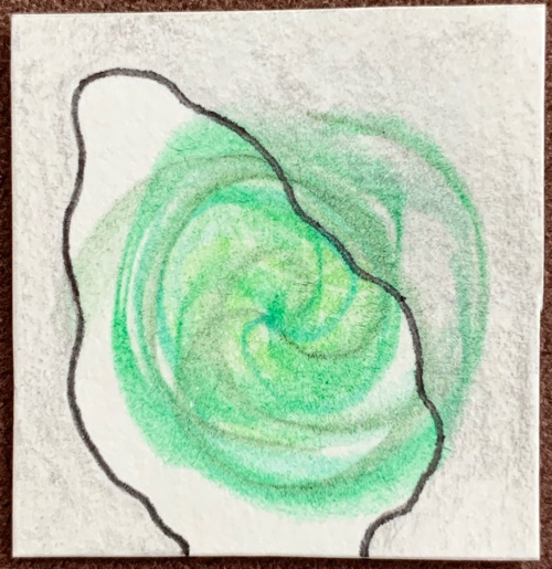 Photograph of hand-drawn Portal tile